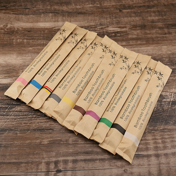 set de cepillos de Bambu ecologicos y 100% Biodegradables