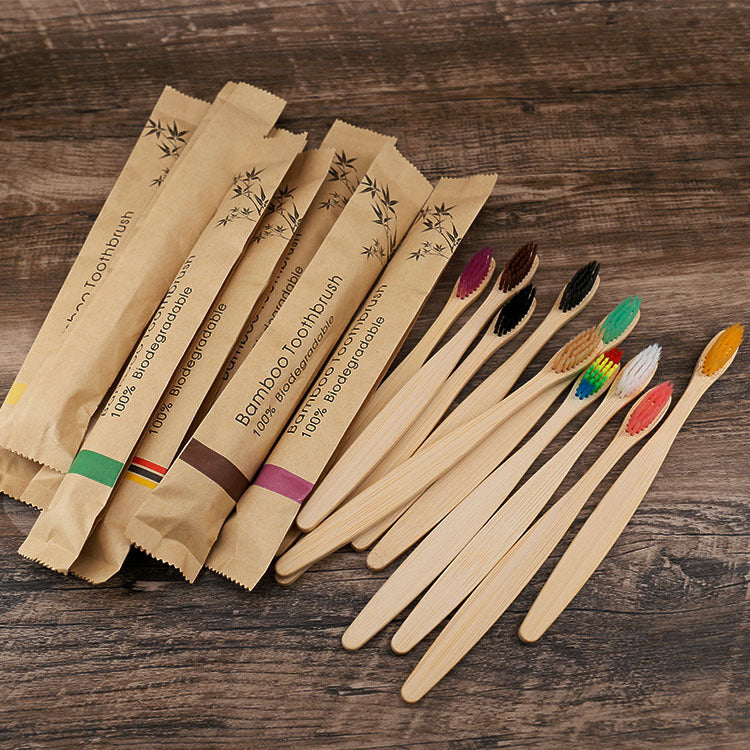 set de cepillos de Bambu ecologicos y 100% Biodegradables